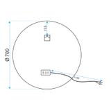 VÄGG SPEGEL LED 70 cm MMJ Black