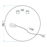 LED-väggspegel 80 cm BAS