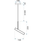 TAKLAMPA HÄNGANDE APP609-1C Svart