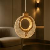 HÄNGLANDE KRISTALLAMPA LED LHJ110-1CP LJUS ROSÉGULD