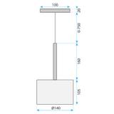 Taklampa hängande med glas lampskärm APP1701-1CP GREY A