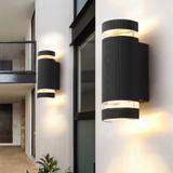Halvrund Fasadlampa FSBD014A Svart