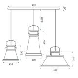 Taklampa ASTI ABC Svart