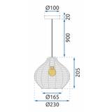 Retro Glas Taklampa APP893-1CP
