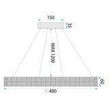 HÄNGLANDE LED-LAMPA MS004-CP 40 cm Krom