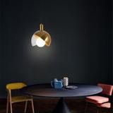 Glaspendellampa taklampa kula APP638-1CP guld