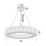 HÄNGENDE LED TAKLAMPA APP1801-CP Borstad Guld