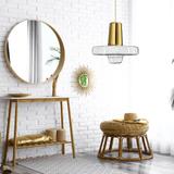 Hänglampa i Glas och Metall LED APP553-1CP Guld