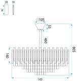 Kristall-pendellampa SWE103-CP GOLD