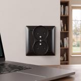 Doble enchufe con toma de tierra y marco OSTE JNH002-G Black