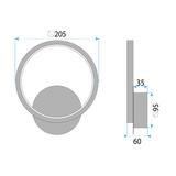 VÄGGLAMPA LED LHJ081-W Svart