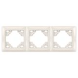 Triple socket frame OSTE JNH015-3F Beige