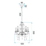 TAKLAMPA HÄNGLAMP EBT010-5CP SVART