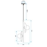 HÄNGENDE TAKLAMPA APP1410-CP SVART/GULD