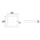 LED-PANEL FÖR YTMONTAGE SB 18W SVART