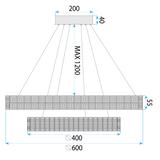 HÄNGLAMPA LED KRISTALL MS007-CP Krom