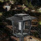 Solcellsdriven LED insektsdödande trädgårdslampa J-22 Svart
