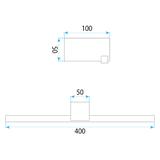 Badrum vägg LED-lampa SWE043-1W 40cm GOLD