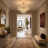 Kristall-pendellampa SWE080-CP 50cm GOLD