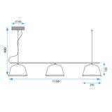 HÄNGENDE TAKLAMPA APP1478-3CP SVART