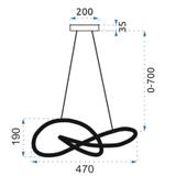 Modern takplafond LED + FJÄRRKONTROLL APP818-CP Guld