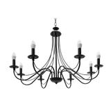 Rustik Takpendel Lampa APP648-8CP Svart