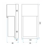 Facade wall lamp JNH034-G Black