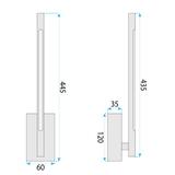 Vägglampa LED APP1798-W Svart