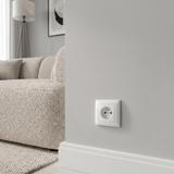 Single grounded socket OSTE JNH001-G White