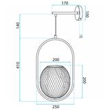 Wandlampe Gold APP1945-1W