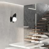 VÄGGLAMPA VÄGGLYKTA APP1188-1W Svart