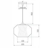 HÄNGLAMPA TAK APP908-1CP Marble