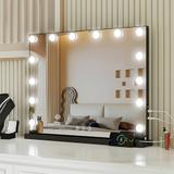Spegel LED Hollywood Svart