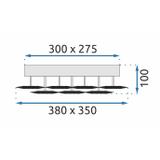 Kronformad LED-kristallplafond MS015-C Krom