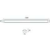 LED-panel för utanpåliggande montering 120 cm Vit 35W