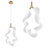 HÄNGLAMPA LED G013-1CP VIT/GULD