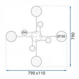 TAKLAMPA APP528-8C Grå