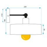 VÄGGLAMPA VÄGGLAMPA APP1332-1W SVART GULD
