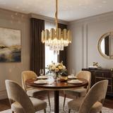 Kristall-pendellampa SWE099-CP 40cm GOLD