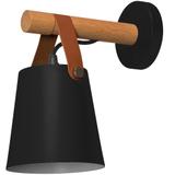 Vägglampa Metall med Rem APP466-1W Svart