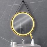 RUNT LED-SPEGEL HÄNGANDE I REM 70 cm 104