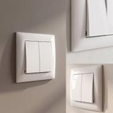 Kahekordne Lüliti OSTE JNH007-W WHITE