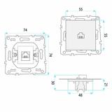 Розетка RJ45 с Рамка OSTE JNH010-S BEIGE