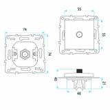 Antenna Socket with Frame OSTE JNH012-G WHITE