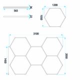 HEXAGON LED lámpa JNH051-H White