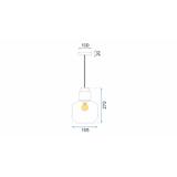 Glas taklampa APP433-1CP Blå