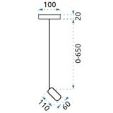 HÄNGENDE TAKLAMPA APP610-1C Guld