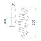 VÄGGLAMPA LED-VÄGGLAMPA SPRING APP826-W Svart MATT