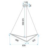 LED pendellampa APP1776-CP Borstad Guld
