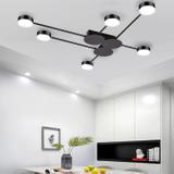 MODERN 6-ARMAD LED TAKLAMPA APP521-6C Svart